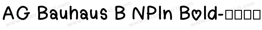 AG Bauhaus B NPln Bold字体转换